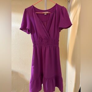 Mini purple dress